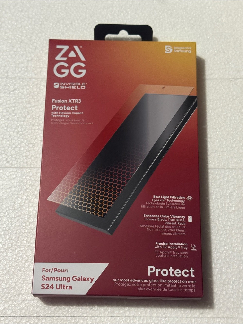 Fusion XTR3 Protect Screen Protector for Samsung Galaxy S24 Ultra - Red